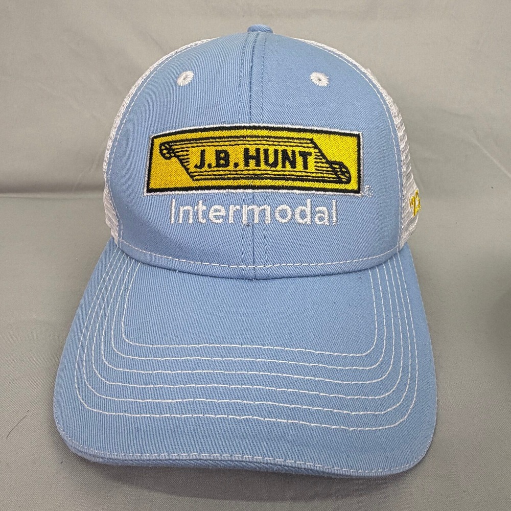 Atlanta Cap Co Trucker Hat J.B. Hunt Intermodal Mens OSFM Blue Mesh Snapback